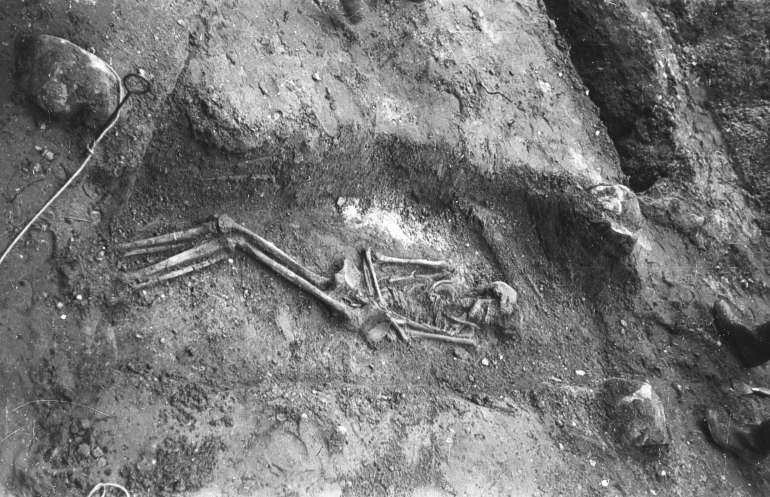 Prace archeologiczne prowadzone na cmentarzysku jawieskim w 1955 r.